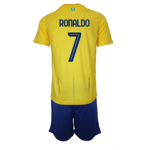 Dětský fotbalový dres Al-Nassr Cristiano Ronaldo #7 2023-24 Domácí Krátký Rukáv (+ trenýrky)